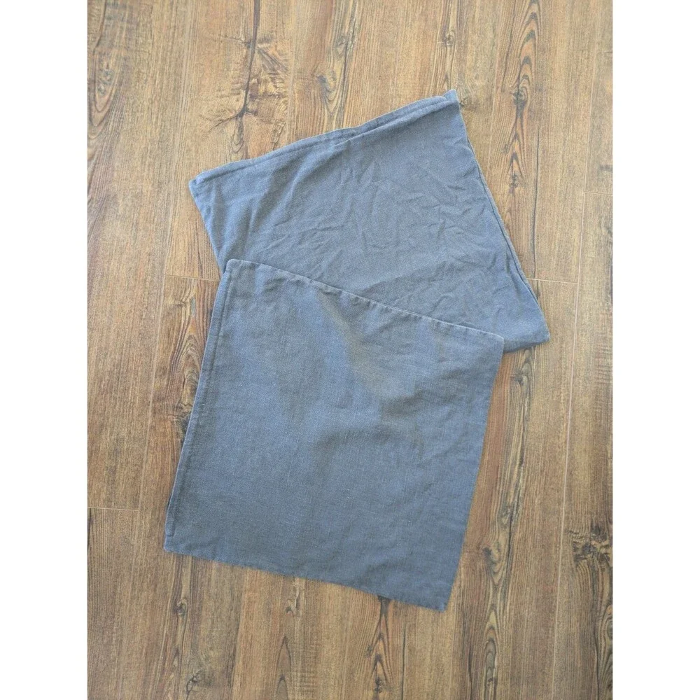 Ikea Aina Couch Sham Set 20 x 20 Inch Gray All Linen Pillow Cases